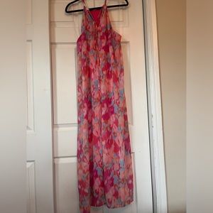 Pink Lily Floral dress medium
